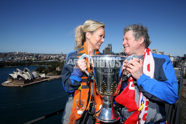 AFL 2017 Media - AFL Premiership Cup Visits Sydney Harbour Bridge - 548006