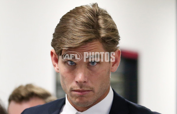 AFL 2018 Media - Tom Hawkins Tribunal Appearance 080518 - 590180