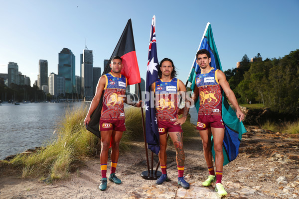 AFL 2018 Media - Brisbane Lions Indigenous Shoot - 596622