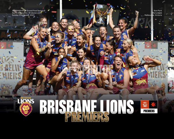 AFLW 2023 Media - Brisbane Premiership Prints - A-45877987