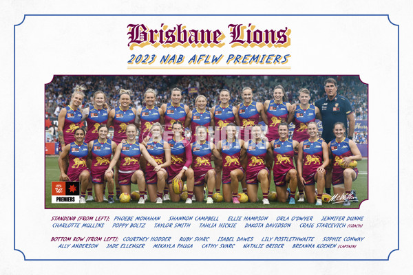 AFLW 2023 Media - Brisbane Premiership Prints - A-45878001