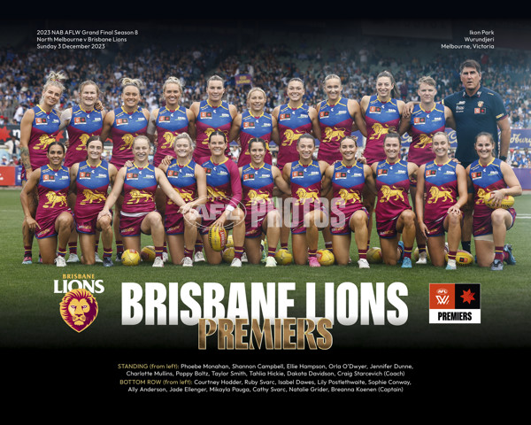 AFLW 2023 Media - Brisbane Premiership Prints - A-45878003