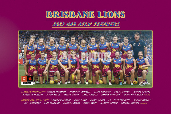 AFLW 2023 Media - Brisbane Premiership Prints - A-45896879