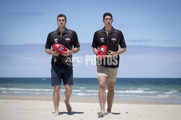 AFL 2015 Media - Jacob Weitering and Kieran Collins - 411408