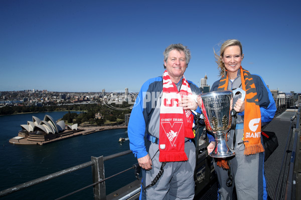 AFL 2017 Media - AFL Premiership Cup Visits Sydney Harbour Bridge - 548004
