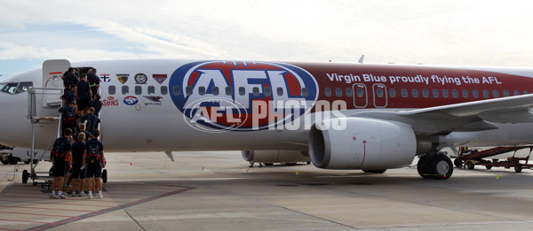 AFL 2011 Media - Adelaide Crows With New Virgin Plane - 221745