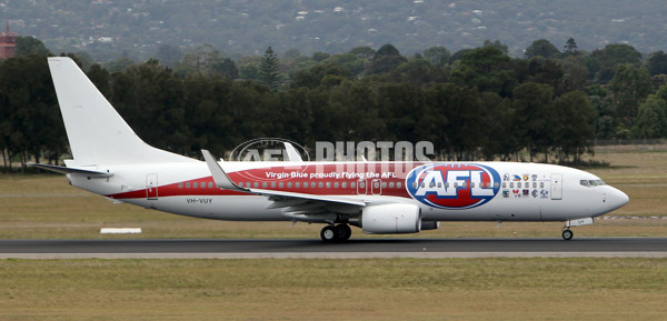 AFL 2011 Media - Adelaide Crows With New Virgin Plane - 221747