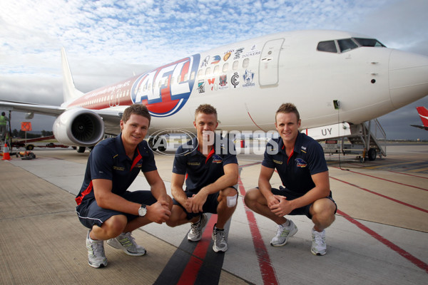 AFL 2011 Media - Adelaide Crows With New Virgin Plane - 221742