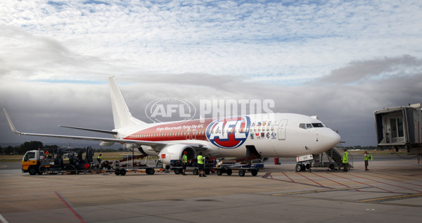 AFL 2011 Media - Adelaide Crows With New Virgin Plane - 221740