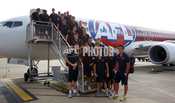 AFL 2011 Media - Adelaide Crows With New Virgin Plane - 221744
