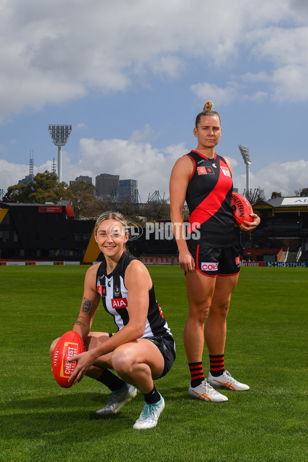AFLW 2023 Media - Collingwood and Essendon Media Opportunity 270923 - A-43439064