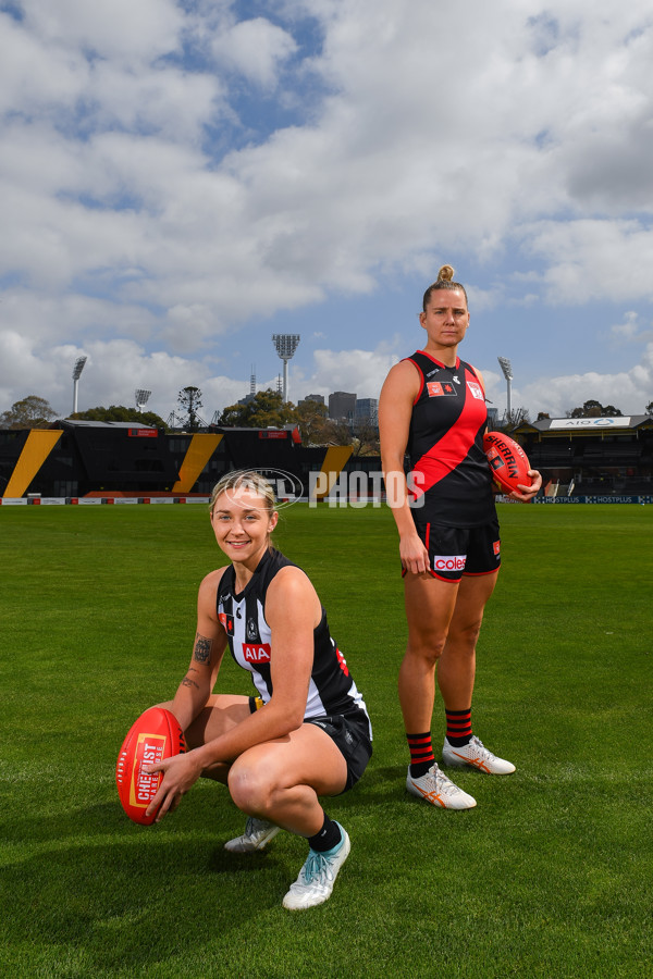 AFLW 2023 Media - Collingwood and Essendon Media Opportunity 270923 - A-43439065