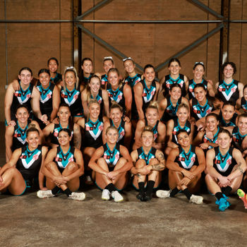 AFLW 2023 Media - Port Adelaide Team Photo Day